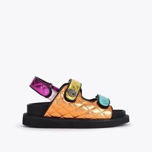 Kurt Geiger - Metallic Rainbow Leather Platform Sandals